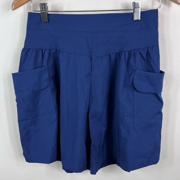High Waist Nylon Front Pocket Mom Shorts - Picture 1 of 10